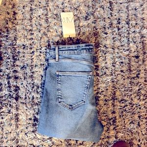 Zara jeans flare /split side bottom hem NWT
